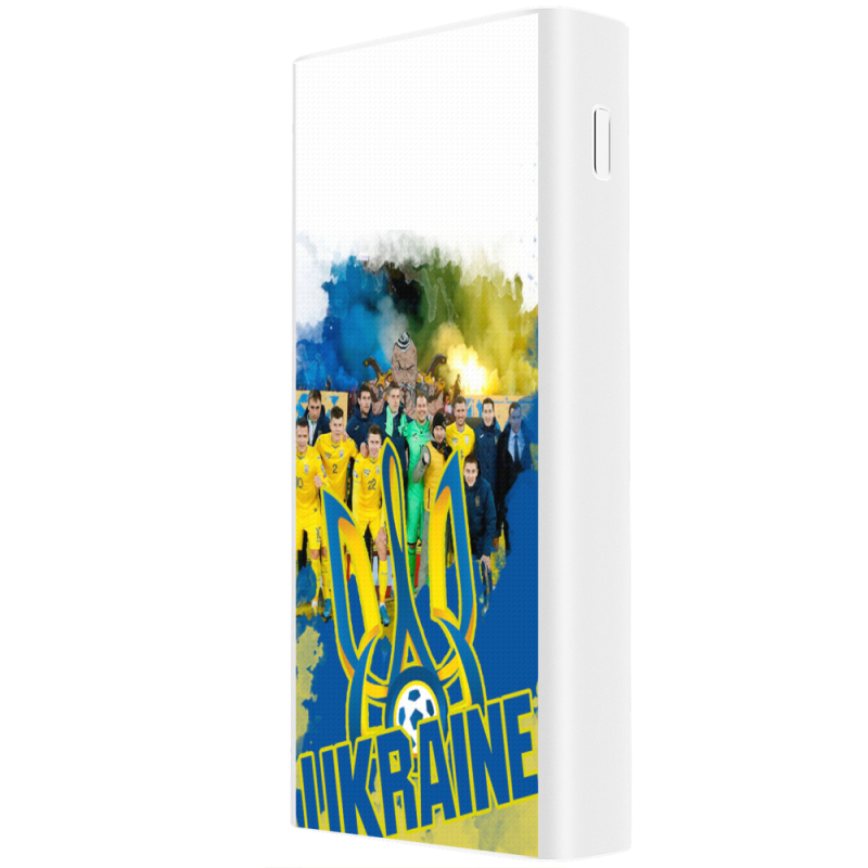 Xiaomi Mi Power Bank 3 20000mAh (PLM18ZM) Белый с принтом Ukraine national team