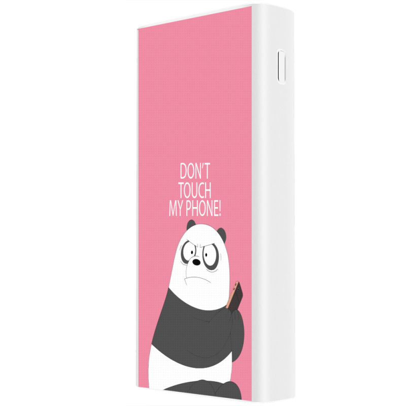 Xiaomi Mi Power Bank 3 20000mAh (PLM18ZM) Белый с принтом Dont Touch My Phone Panda