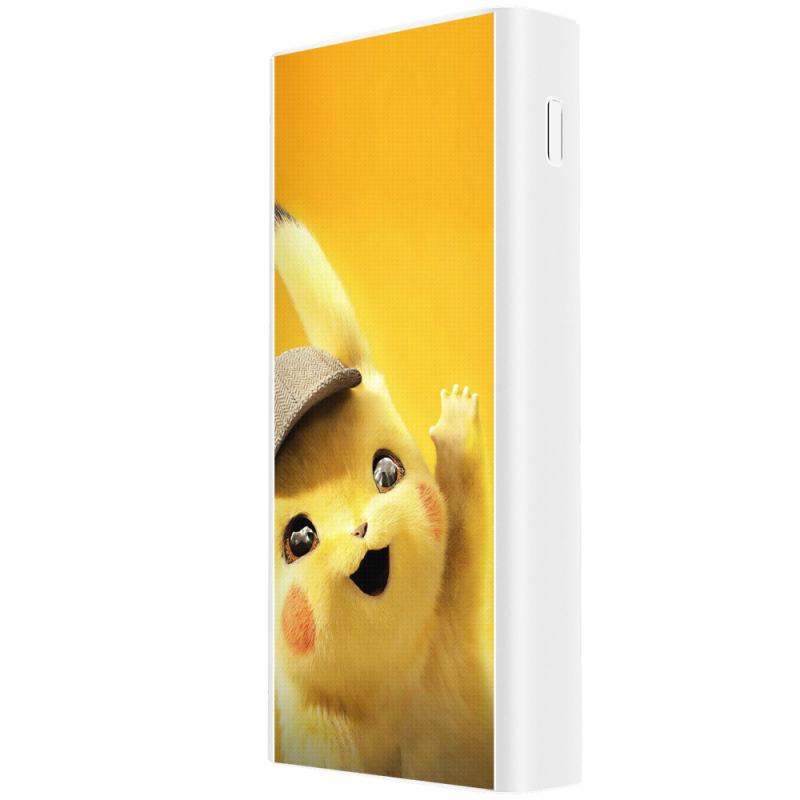 Xiaomi Mi Power Bank 3 20000mAh (PLM18ZM) Белый с принтом Pikachu