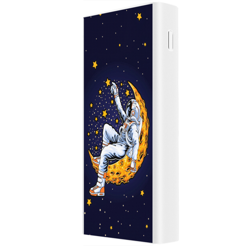 Xiaomi Mi Power Bank 3 20000mAh (PLM18ZM) Белый с принтом MoonBed