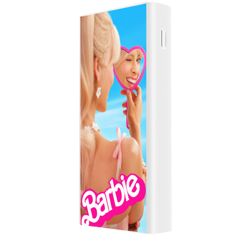 Xiaomi Mi Power Bank 3 20000mAh (PLM18ZM) Белый с принтом Barbie 2023