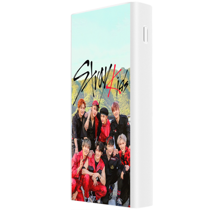 Xiaomi Mi Power Bank 3 20000mAh (PLM18ZM) Белый с принтом Stray Kids Boy Band