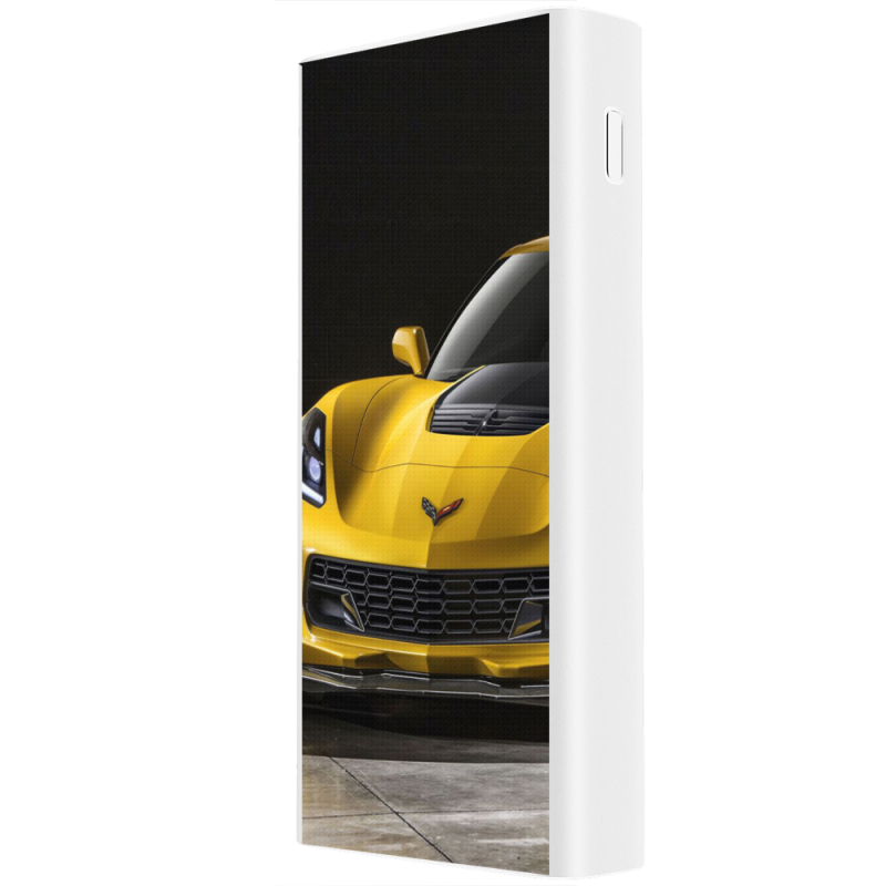 Xiaomi Mi Power Bank 3 20000mAh (PLM18ZM) Белый с принтом Corvette Z06