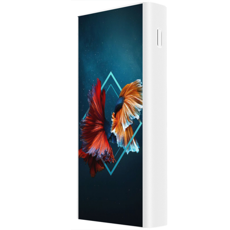 Xiaomi Mi Power Bank 3 20000mAh (PLM18ZM) Белый с принтом 