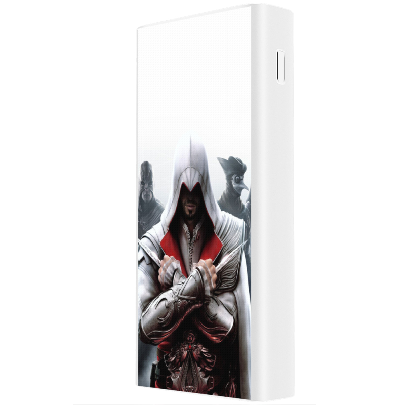 Xiaomi Mi Power Bank 3 20000mAh (PLM18ZM) Белый с принтом Assassins Creed 3