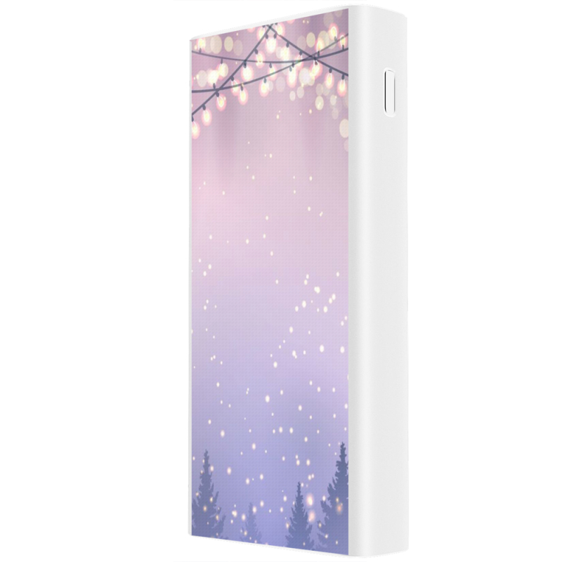 Xiaomi Mi Power Bank 3 20000mAh (PLM18ZM) Белый с принтом 