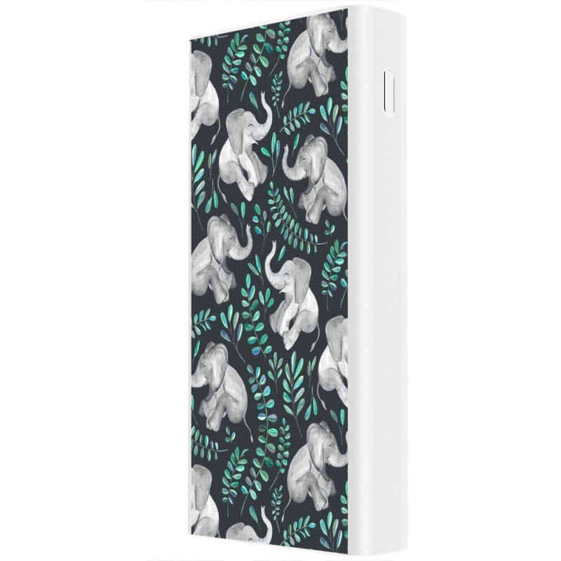 Xiaomi Mi Power Bank 3 20000mAh (PLM18ZM) Белый с принтом 