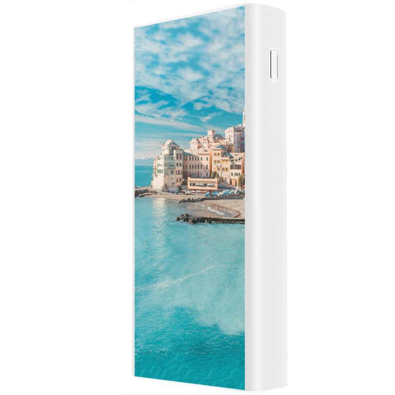 Xiaomi Mi Power Bank 3 20000mAh (PLM18ZM) Белый с принтом Seaside