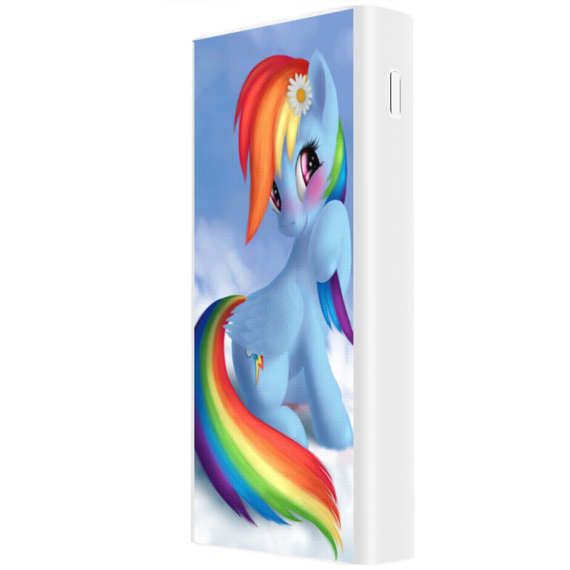 Xiaomi Mi Power Bank 3 20000mAh (PLM18ZM) Белый с принтом My Little Pony Rainbow Dash
