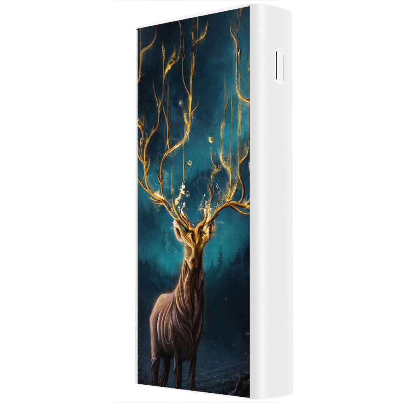 Xiaomi Mi Power Bank 3 20000mAh (PLM18ZM) Белый с принтом Fairy Deer