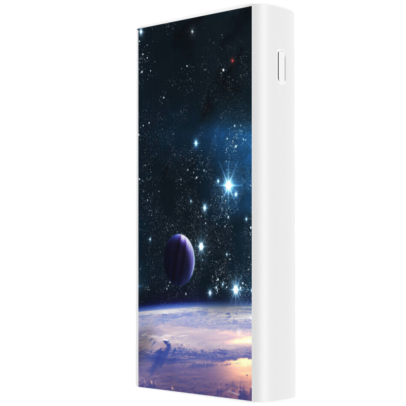 Xiaomi Mi Power Bank 3 20000mAh (PLM18ZM) Белый с принтом Space Landscape