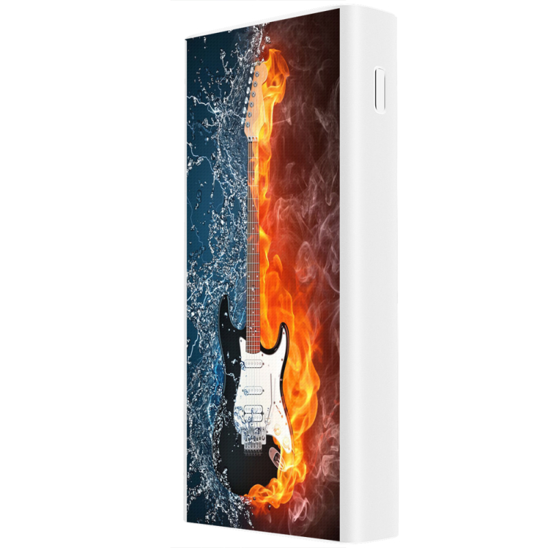 Xiaomi Mi Power Bank 3 20000mAh (PLM18ZM) Белый с принтом Guitar