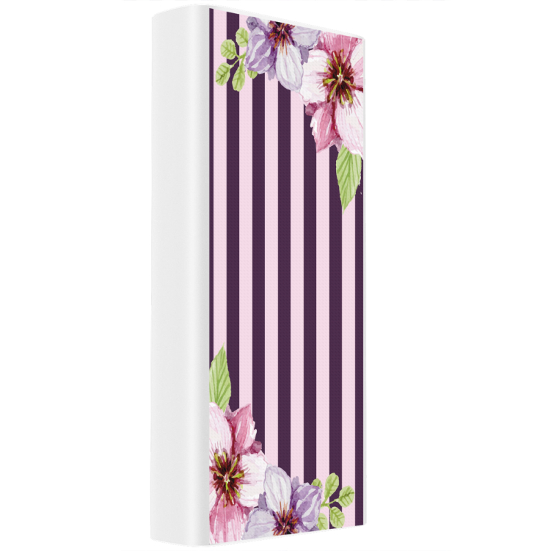 Xiaomi Mi Power Bank 3 20000mAh (PLM18ZM) Белый с принтом Purple Fantasy