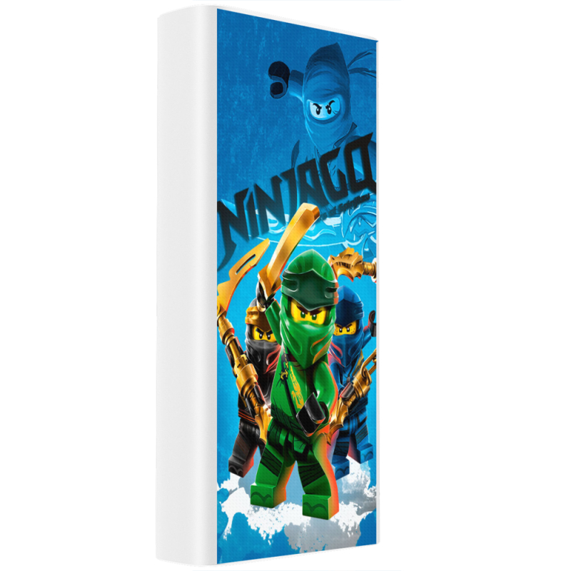 Xiaomi Mi Power Bank 3 20000mAh (PLM18ZM) Белый с принтом Lego Ninjago