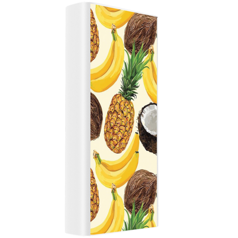 Xiaomi Mi Power Bank 3 20000mAh (PLM18ZM) Белый с принтом Tropical Fruits