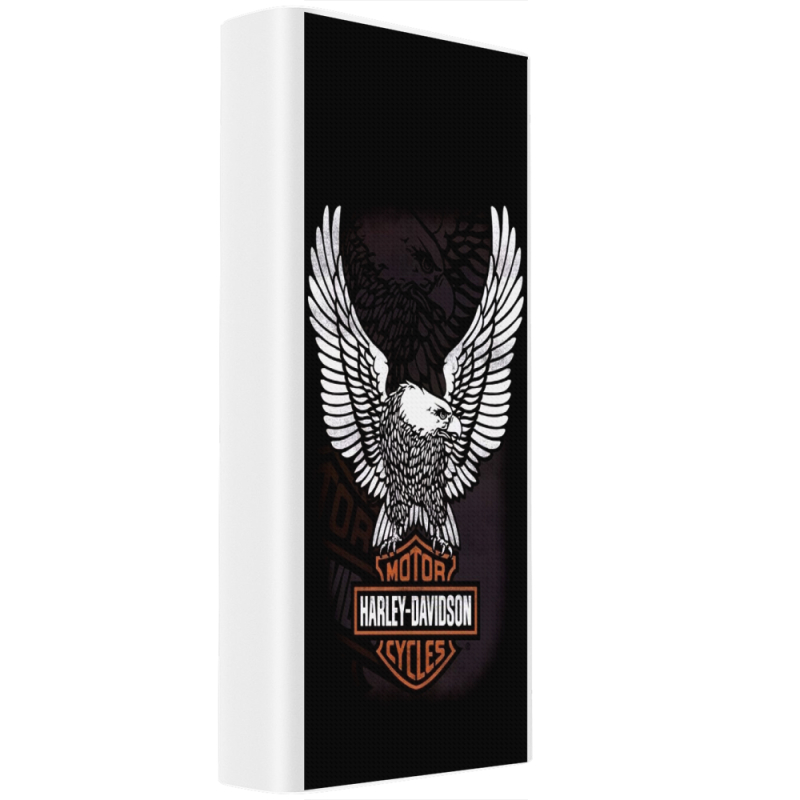 Xiaomi Mi Power Bank 3 20000mAh (PLM18ZM) Белый с принтом Harley Davidson and eagle