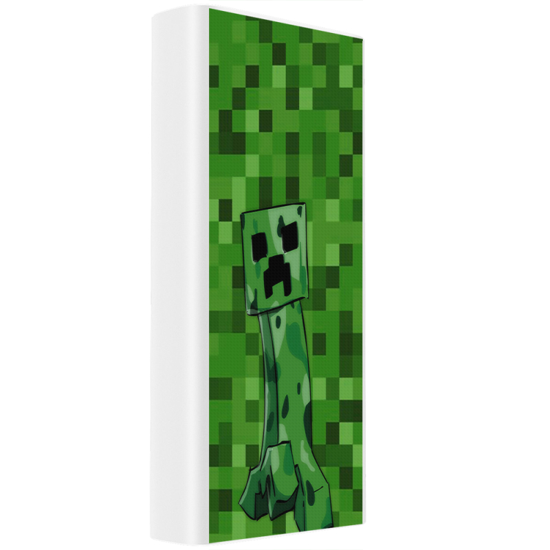 Xiaomi Mi Power Bank 3 20000mAh (PLM18ZM) Белый с принтом Minecraft Creeper