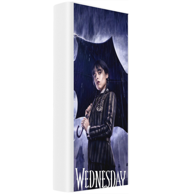 Xiaomi Mi Power Bank 3 20000mAh (PLM18ZM) Белый с принтом Wednesday Addams