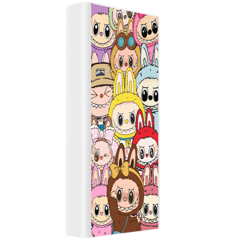 Xiaomi Mi Power Bank 3 20000mAh (PLM18ZM) Белый с принтом Labubu