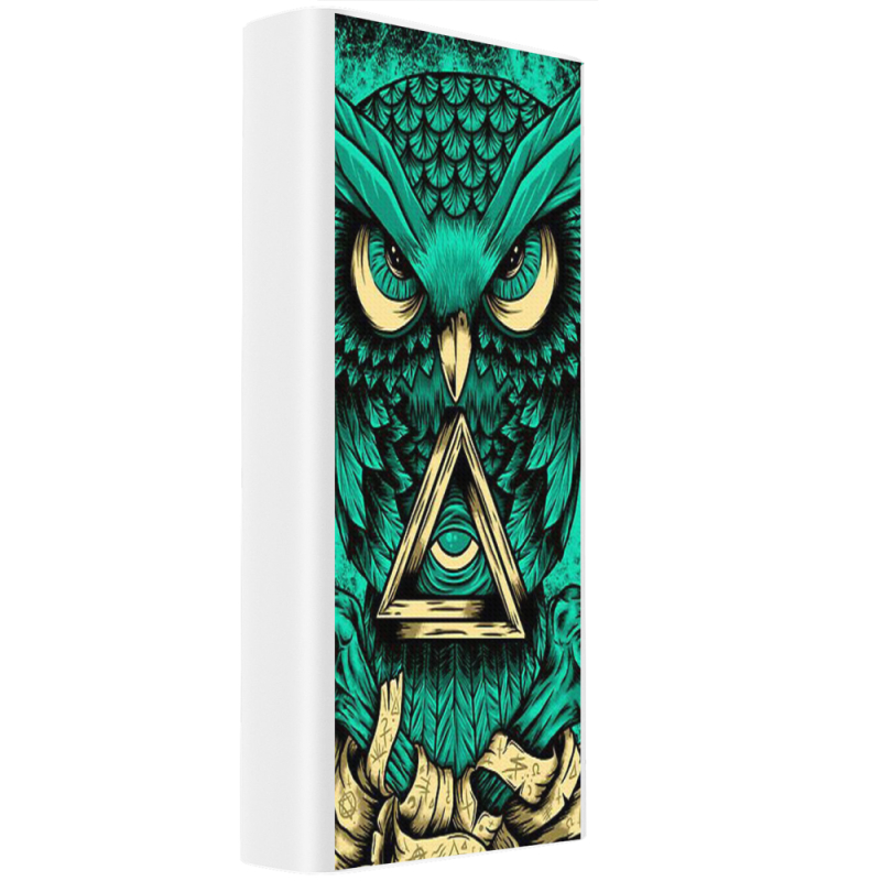 Xiaomi Mi Power Bank 3 20000mAh (PLM18ZM) Белый с принтом Masonic Owl