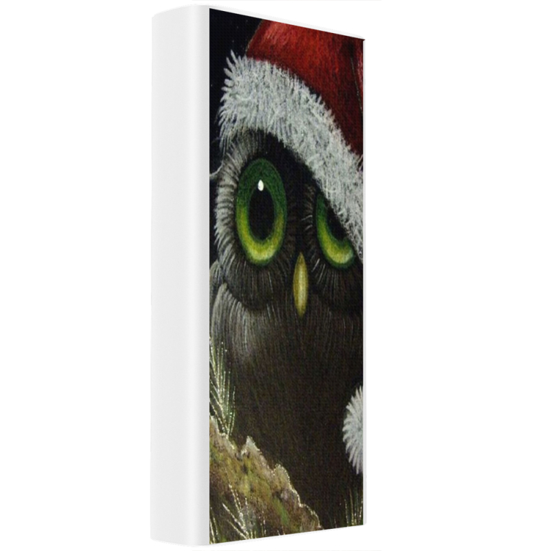 Xiaomi Mi Power Bank 3 20000mAh (PLM18ZM) Белый с принтом Christmas Owl