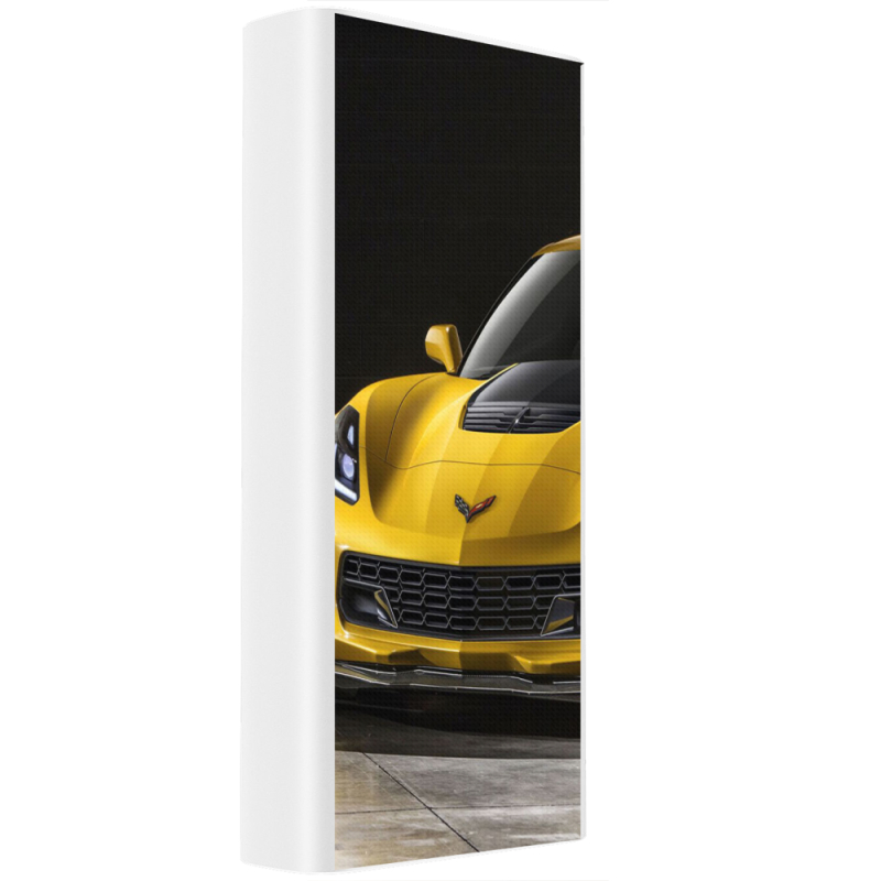 Xiaomi Mi Power Bank 3 20000mAh (PLM18ZM) Белый с принтом Corvette Z06