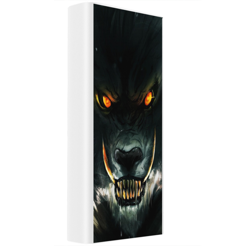 Xiaomi Mi Power Bank 3 20000mAh (PLM18ZM) Белый с принтом Werewolf