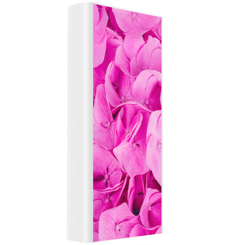 Xiaomi Mi Power Bank 3 20000mAh (PLM18ZM) Белый с принтом Pink Flowers