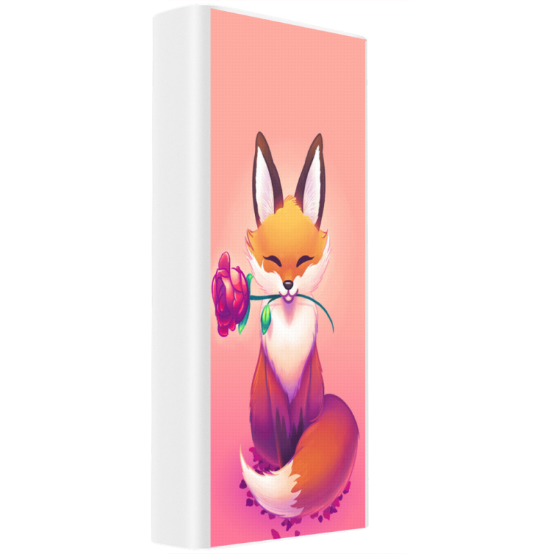 Xiaomi Mi Power Bank 3 20000mAh (PLM18ZM) Белый с принтом Cutie Fox