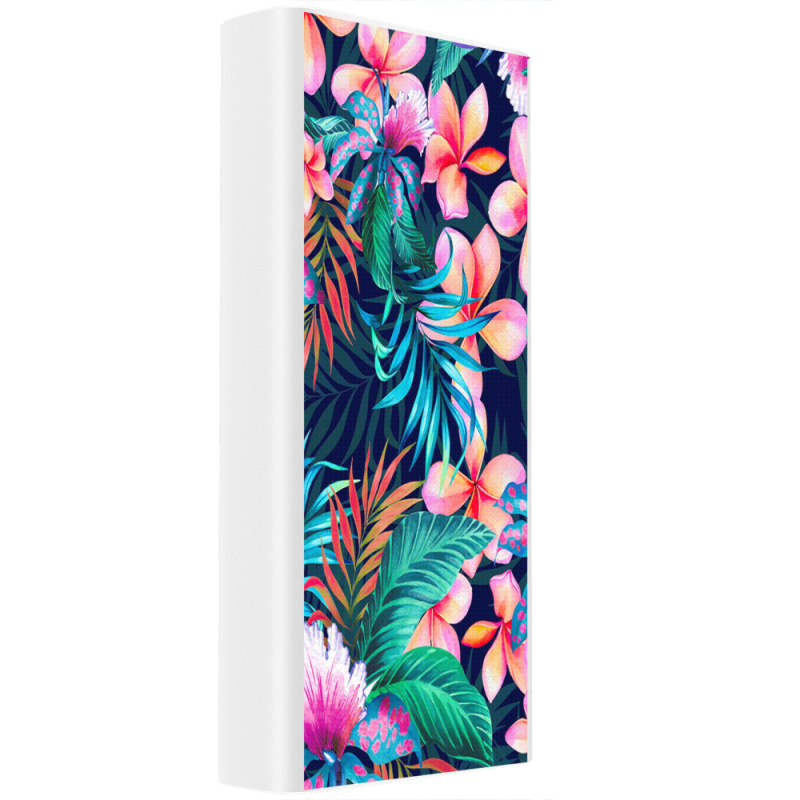 Xiaomi Mi Power Bank 3 20000mAh (PLM18ZM) Белый с принтом flowers in the tropics