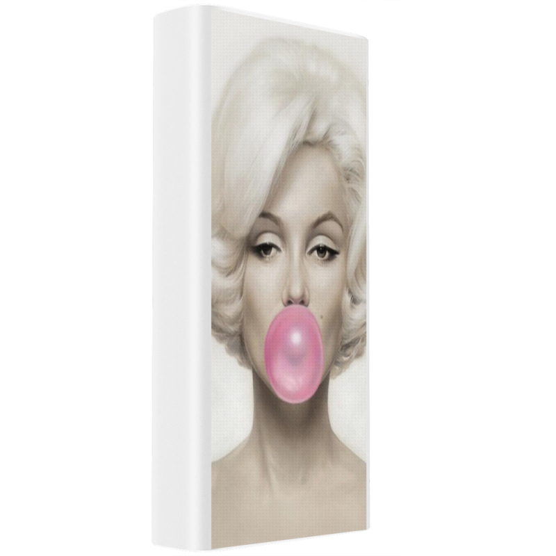 Xiaomi Mi Power Bank 3 20000mAh (PLM18ZM) Белый с принтом Marilyn Monroe Bubble Gum