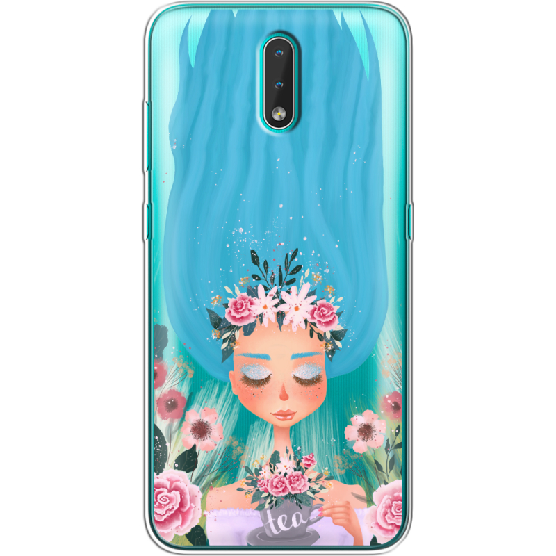 Прозрачный чехол BoxFace Nokia 2.3 Blue Hair