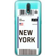 Прозрачный чехол BoxFace Nokia 2.3 Ticket New York