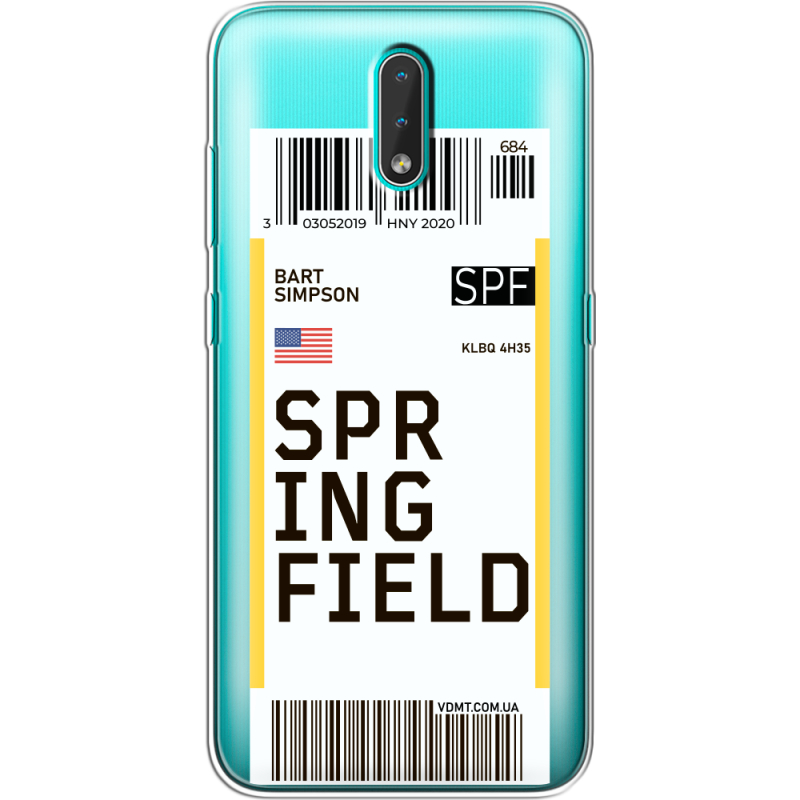 Прозрачный чехол BoxFace Nokia 2.3 Ticket Springfield