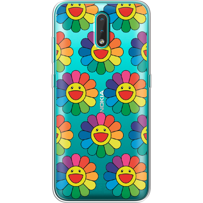 Прозрачный чехол BoxFace Nokia 2.3 Hippie Flowers