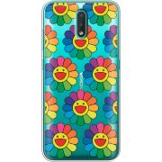 Прозрачный чехол BoxFace Nokia 2.3 Hippie Flowers