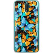 Прозрачный чехол BoxFace Nokia 2.3 Butterfly Morpho