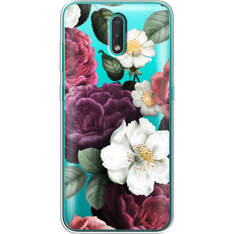 Прозрачный чехол BoxFace Nokia 2.3 Floral Dark Dreams