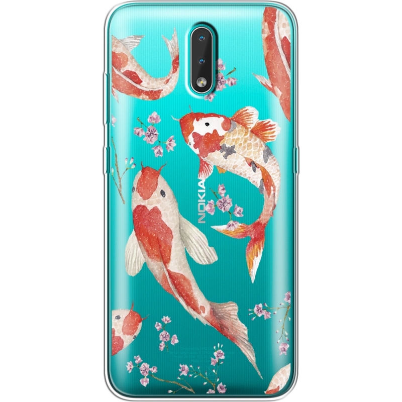 Прозрачный чехол BoxFace Nokia 2.3 Japanese Koi Fish