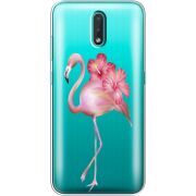 Прозрачный чехол BoxFace Nokia 2.3 Floral Flamingo