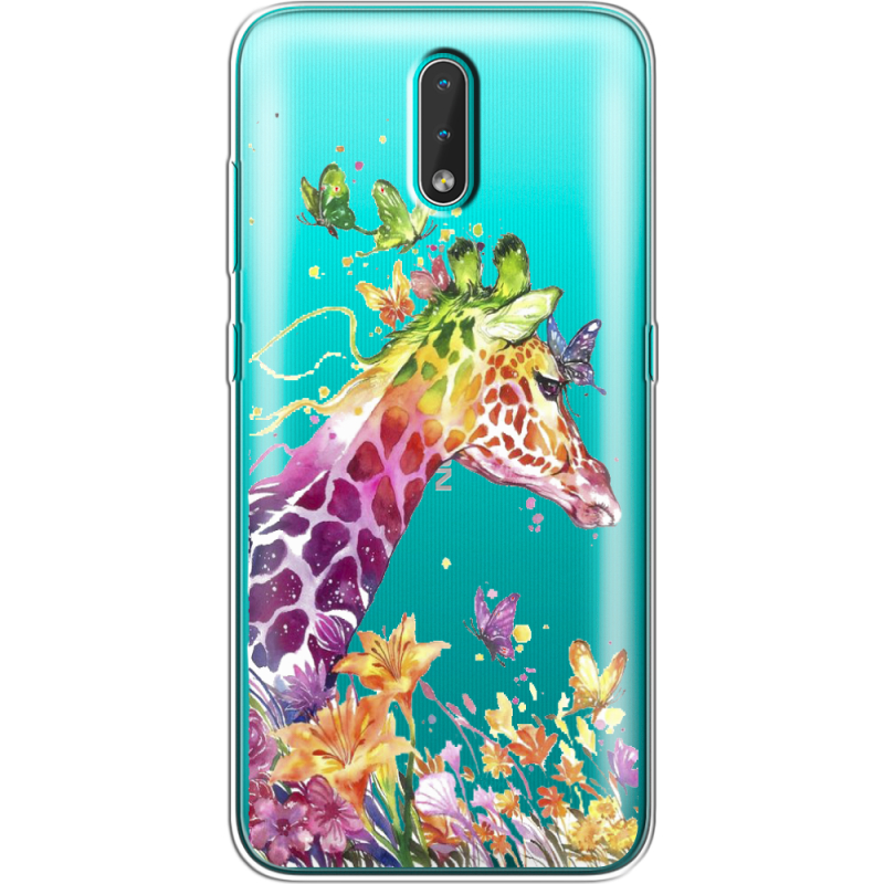 Прозрачный чехол BoxFace Nokia 2.3 Colorful Giraffe