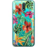 Прозрачный чехол BoxFace Nokia 2.3 Tropical Flowers