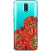 Прозрачный чехол BoxFace Nokia 2.3 Red Poppies