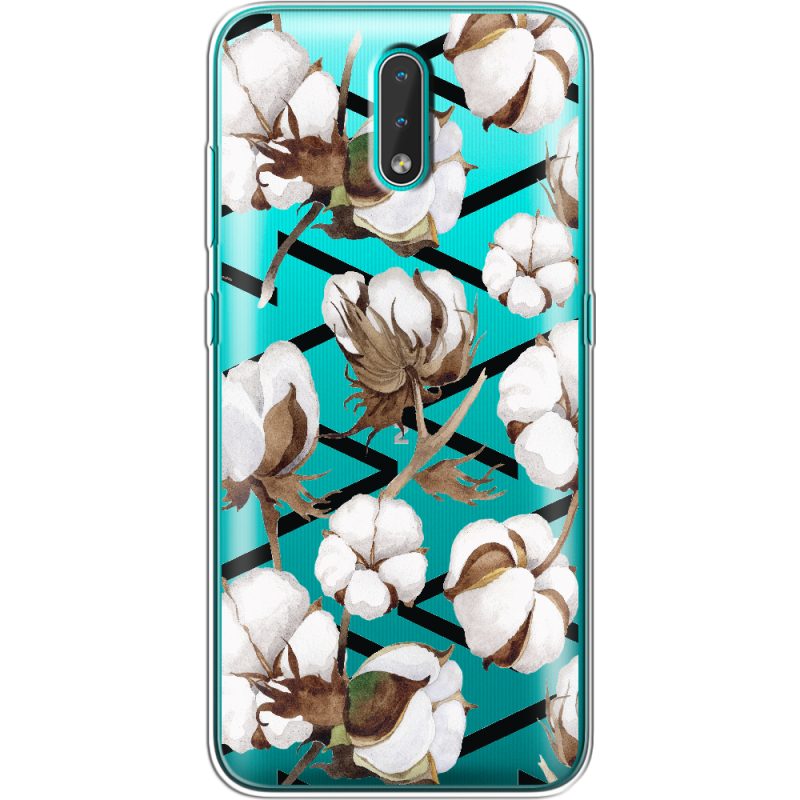 Прозрачный чехол BoxFace Nokia 2.3 Cotton flowers