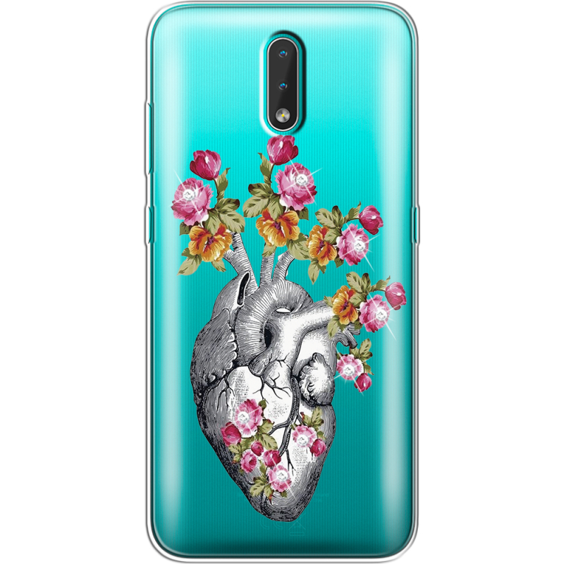 Чехол со стразами Nokia 2.3 Heart