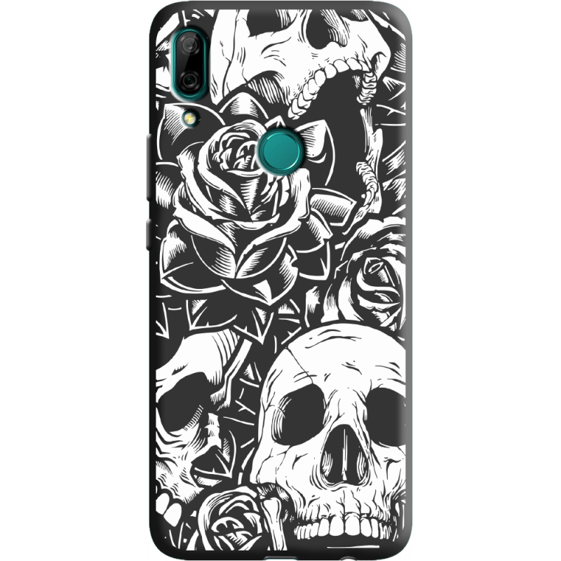 Черный чехол BoxFace Huawei P Smart Z Skull and Roses