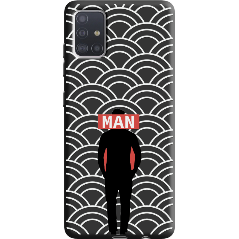 Черный чехол BoxFace Samsung A515 Galaxy A51 Man Pattern