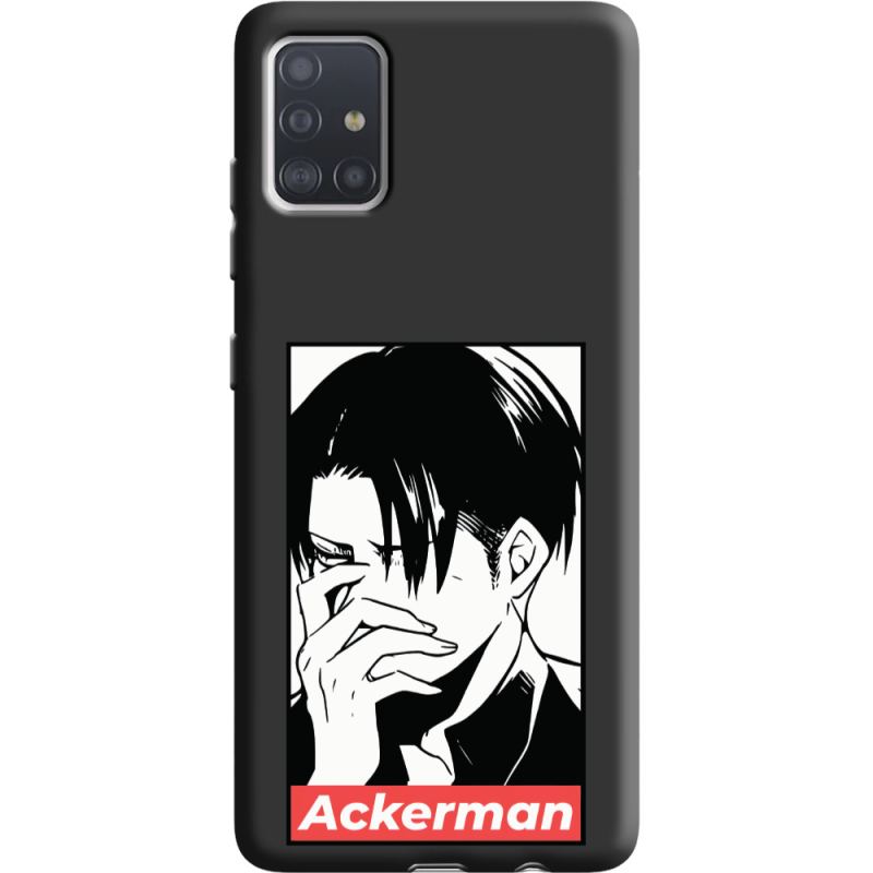 Черный чехол BoxFace Samsung A515 Galaxy A51 Attack On Titan - Ackerman