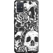 Черный чехол BoxFace Samsung A515 Galaxy A51 Skull and Roses