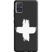 Черный чехол BoxFace Samsung A515 Galaxy A51 Білий хрест ЗСУ